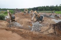 Abbruch der alten Bruecke im Zuge der Auffahrt Itzehoe Sued der A23