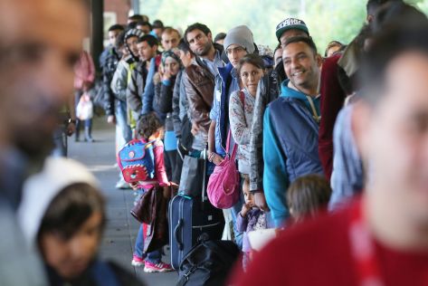 Flüchtlinge am Flensburger Bahnhof