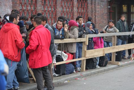 Flüchtlinge am Flensburger Bahnhof