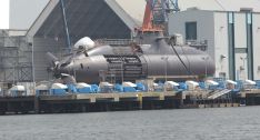 Im Bau befindliches U-Boot der Dolphin-Klasse auf dem Gelaende der Howaldtswerke-Deutsche Werft (HDW) GmbH in Kiel