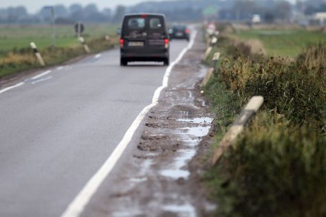 Ausgefahrene Seitenstreifen