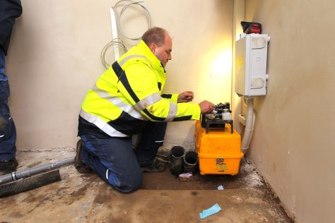 Arbeiten am Glasfasernetz