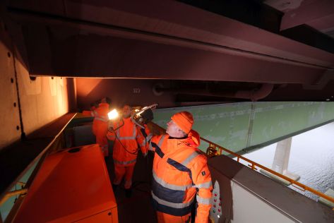 Brückenprüfung der Rader Hochbrücke