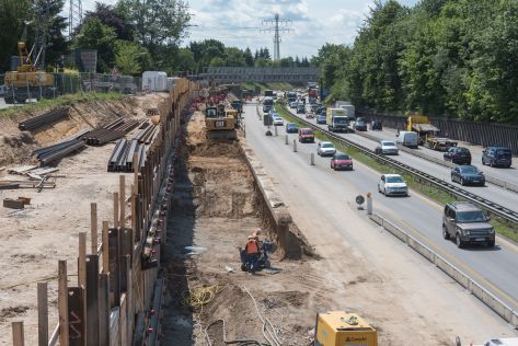Umbau der A7 bei Kaltenkirchen