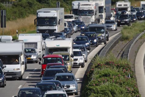 Stau auf der Autobahn
